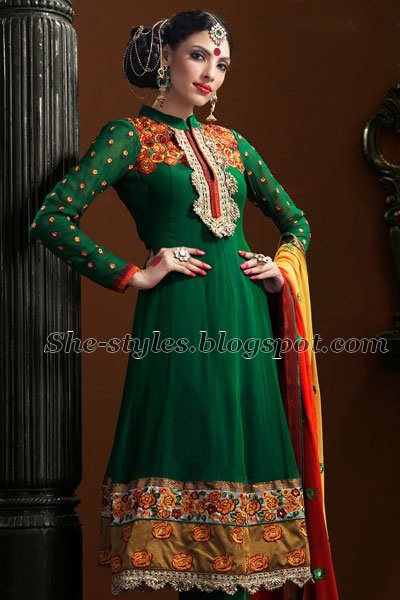 Bandhani salwar kameez designs 2012 | Salwar kameez Fashion catalogue - New Fashion Lifestyles